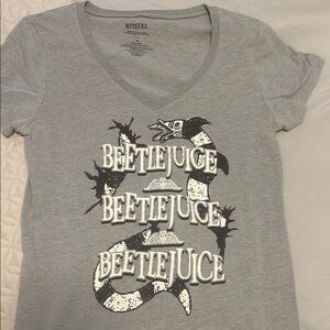 Beetlejuice Graphic Tee in Gray